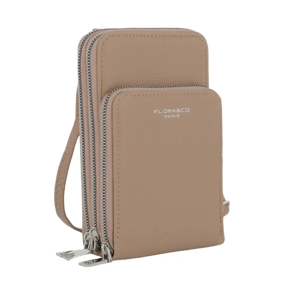 Sac bandoulière téléphone 6.7 Pouces femme beige taupe – Image 3