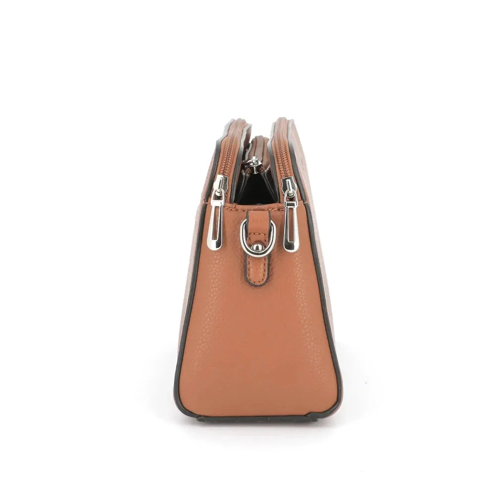 Sac bandoulière femme multipoches camel – Image 6