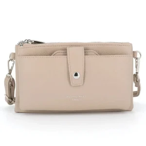 Pochette bandoulière femme téléphone Beige