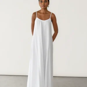 Robe longue en coton