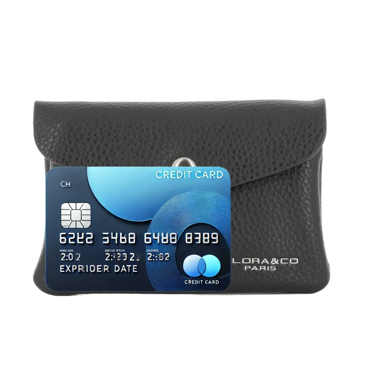Porte-monnaie portefeuille femme mi-long Noir – Image 7