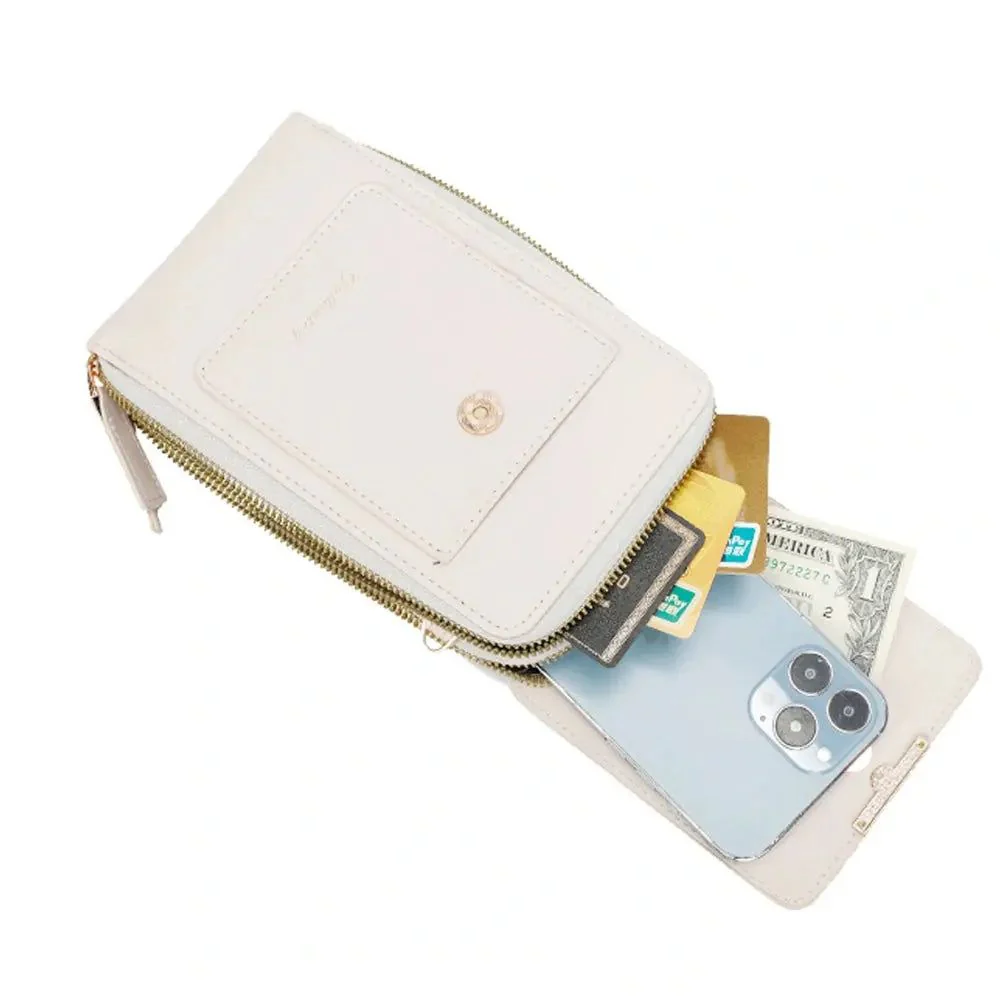Pochette bandoulière femme smartphone beige – Image 7