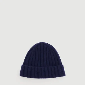 Bonnet Garçon en Laine & Cachemire Bleu Marine