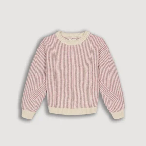 Pull Fille en Laine Mérinos Rose Major