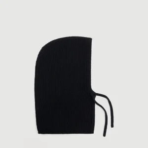Cagoule Fille en Laine Mérinos & Cachemire Noir Mellon