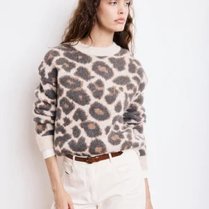 Pull Femme en Alpaga & Laine Léopard Mali