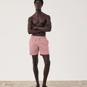 Maillot Homme Rayé Rouge Swim