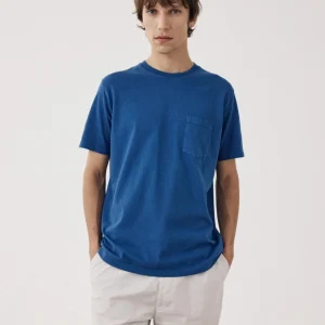T-shirt Homme en Jersey Bleu Denim
