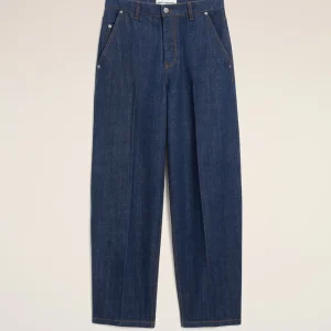 Jean Bleu Coupe Ballon en Coton