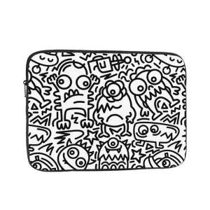 Pochette PC Portable 14 pouces 10,12,13,15,17" - Crazy Doodle