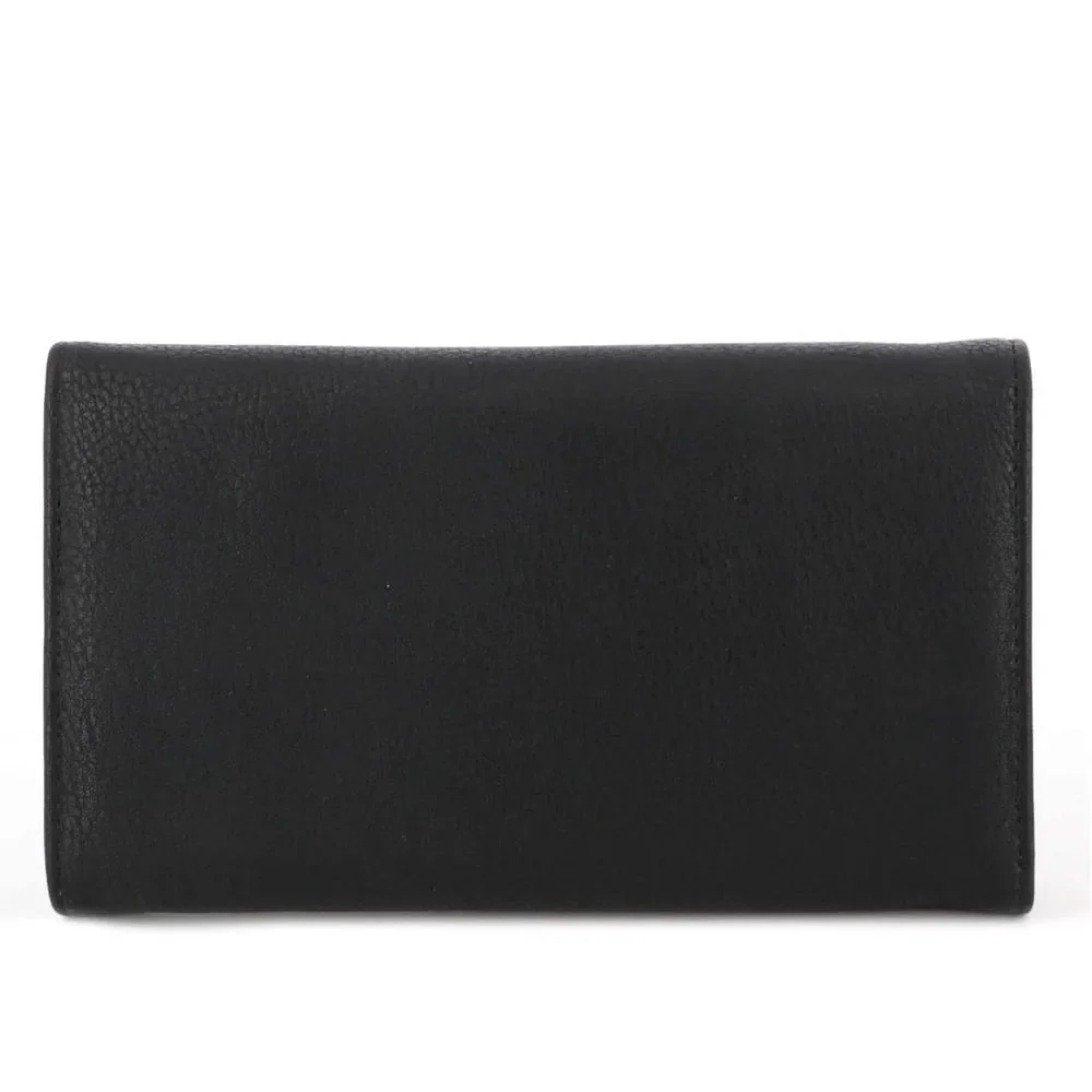 Portefeuille Long Femme Noir Synthétique Multifonction – Image 5
