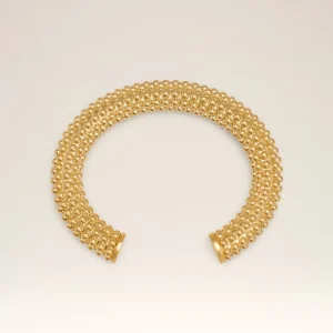 Bracelet Doré Perlé En Laiton