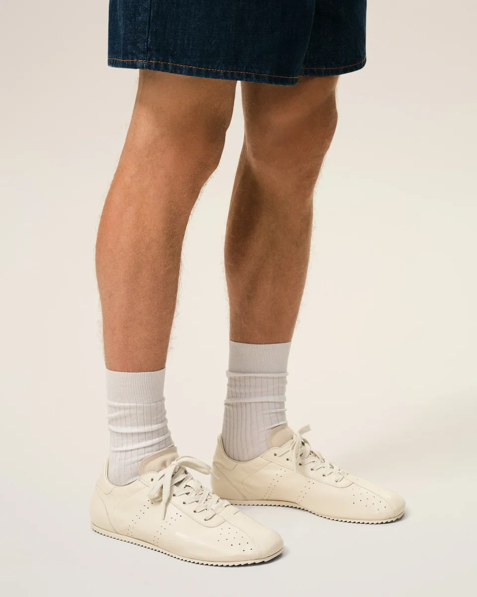 Sneakers Soft Blanches en Cuir De Veau – Image 2