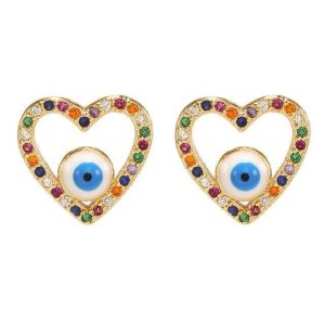 Boucle d'Oreille Coeur Oeil Rockabilly