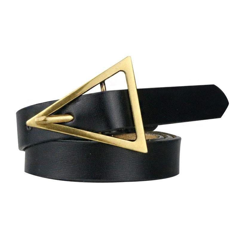 Ceinture Années 50 À Boucle Triangulaire Or – Image 2