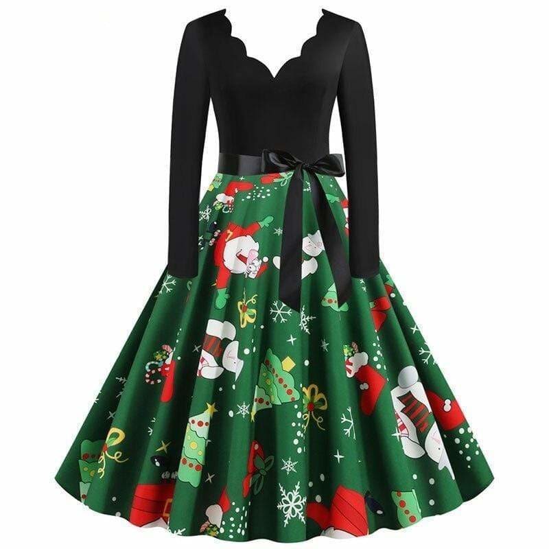 Robe Année 50 Noël Vert – Image 2