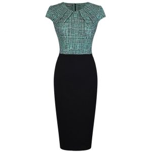 Robe Crayon Verte Pin Up