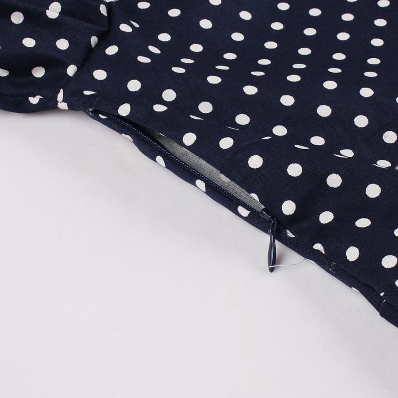Robe Pin Up Bleu Foncée à Pois – Image 7