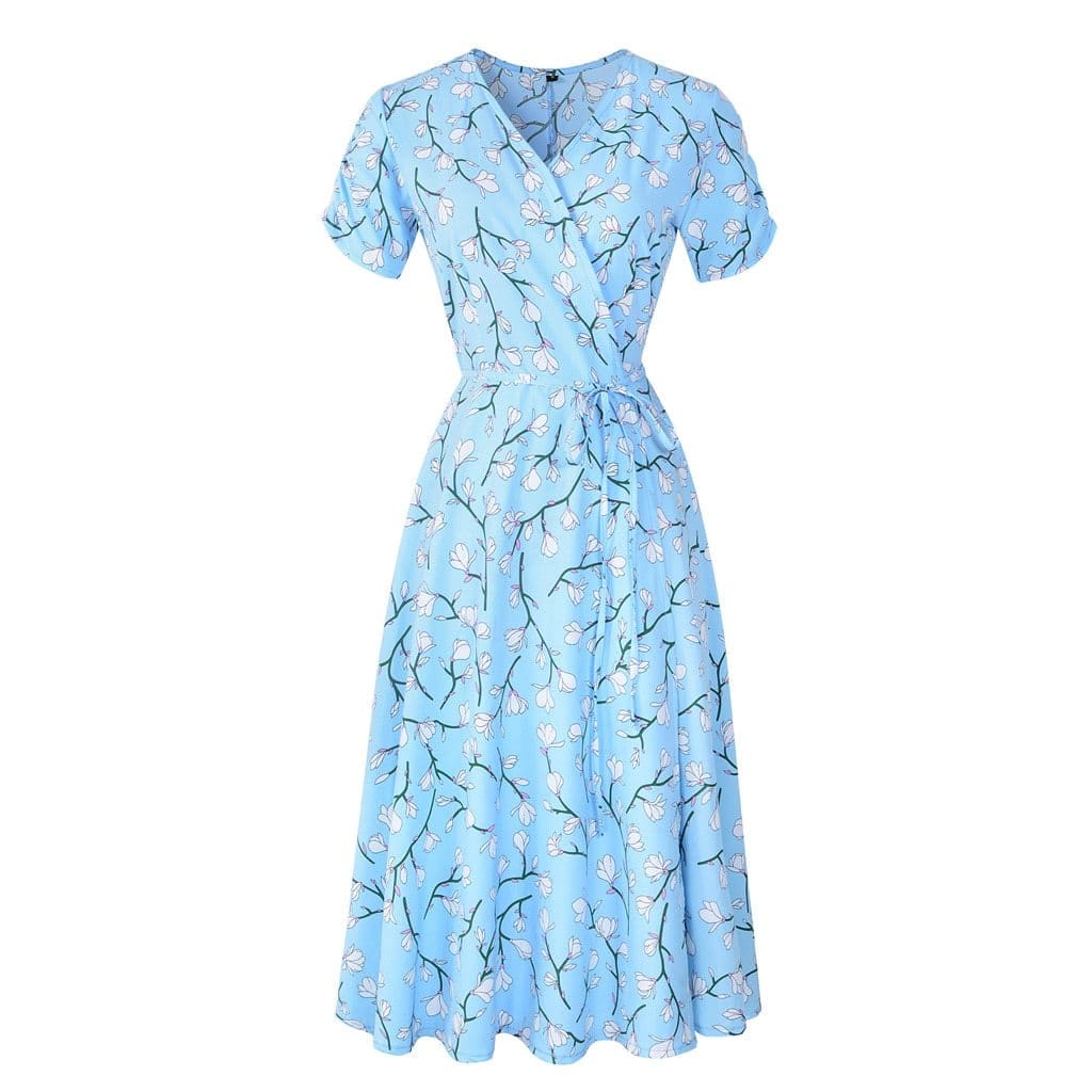 Robe Portefeuille Fleurie Années 50 – Image 4