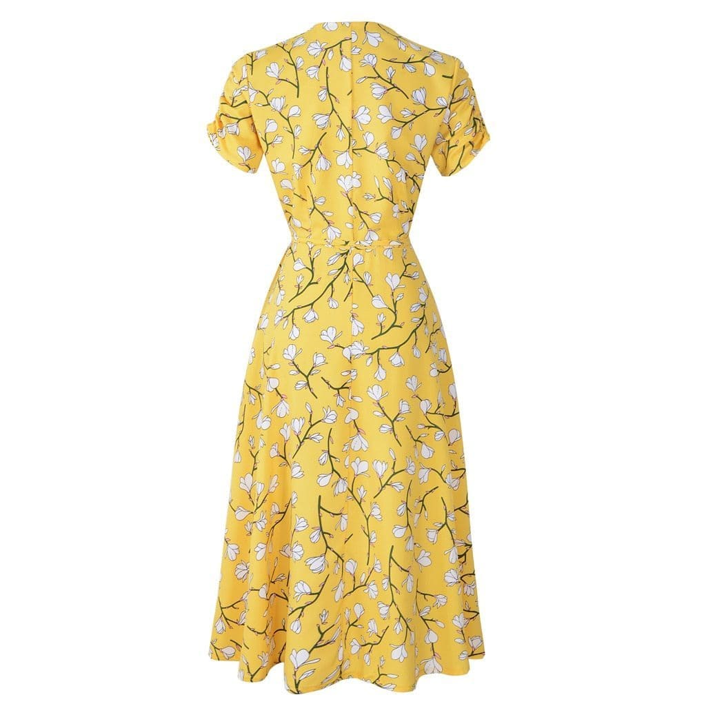 Robe Portefeuille Fleurie Années 50 – Image 3