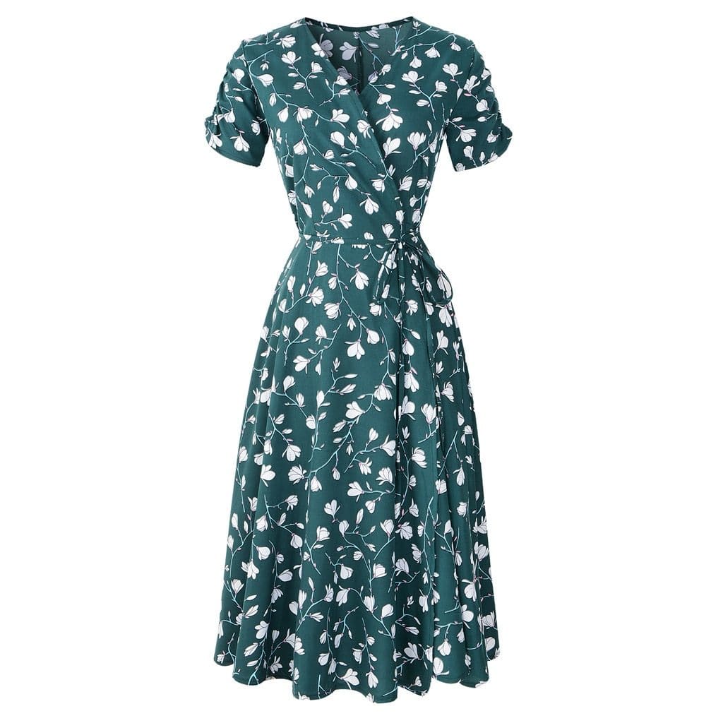 Robe Portefeuille Fleurie Années 50 – Image 6