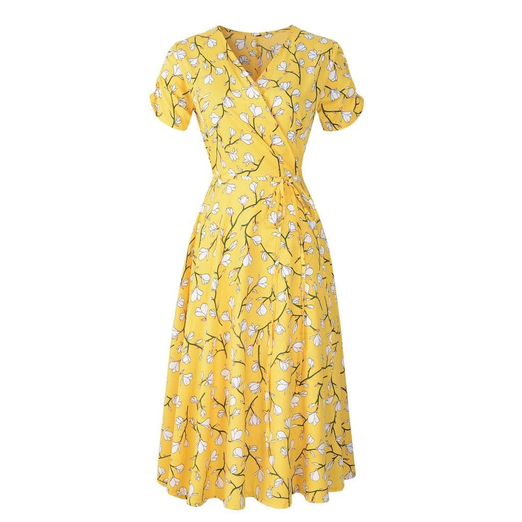 Robe Portefeuille Fleurie Années 50 – Image 2