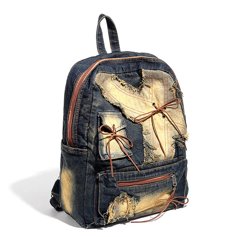 Jael sac à dos femme tendance en jean – Image 3