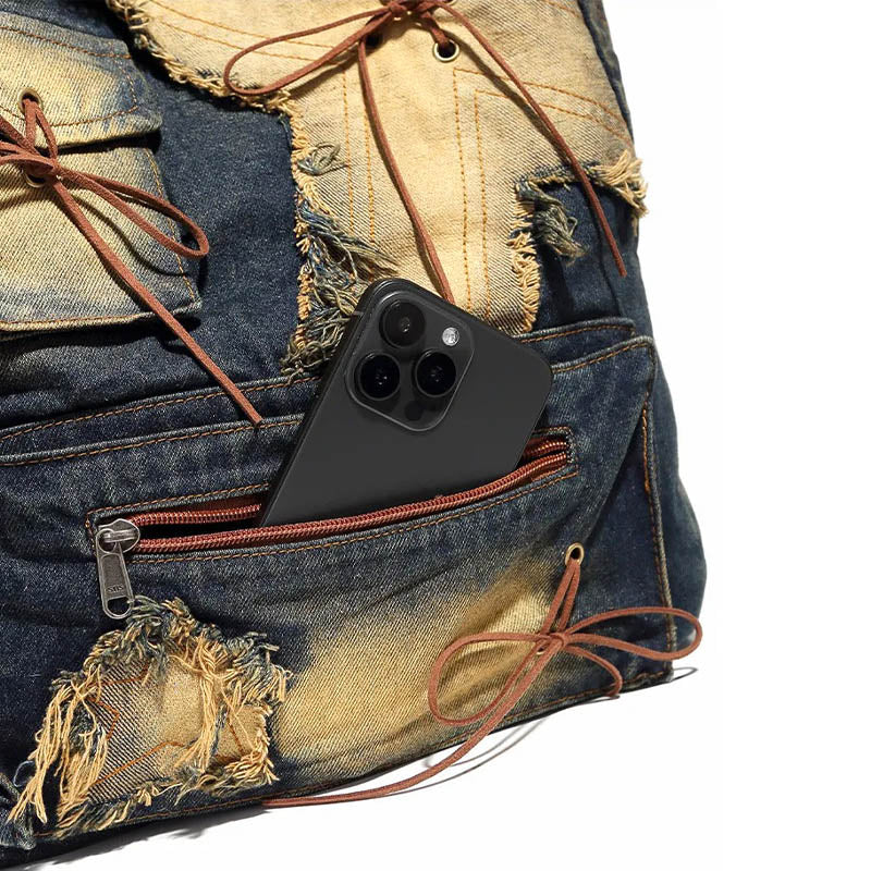 Jael sac à dos femme tendance en jean – Image 8