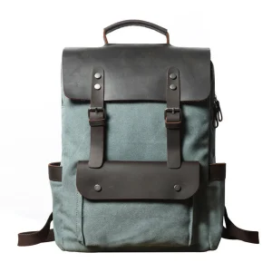 Léo sac à dos ordinateur cuir et toile