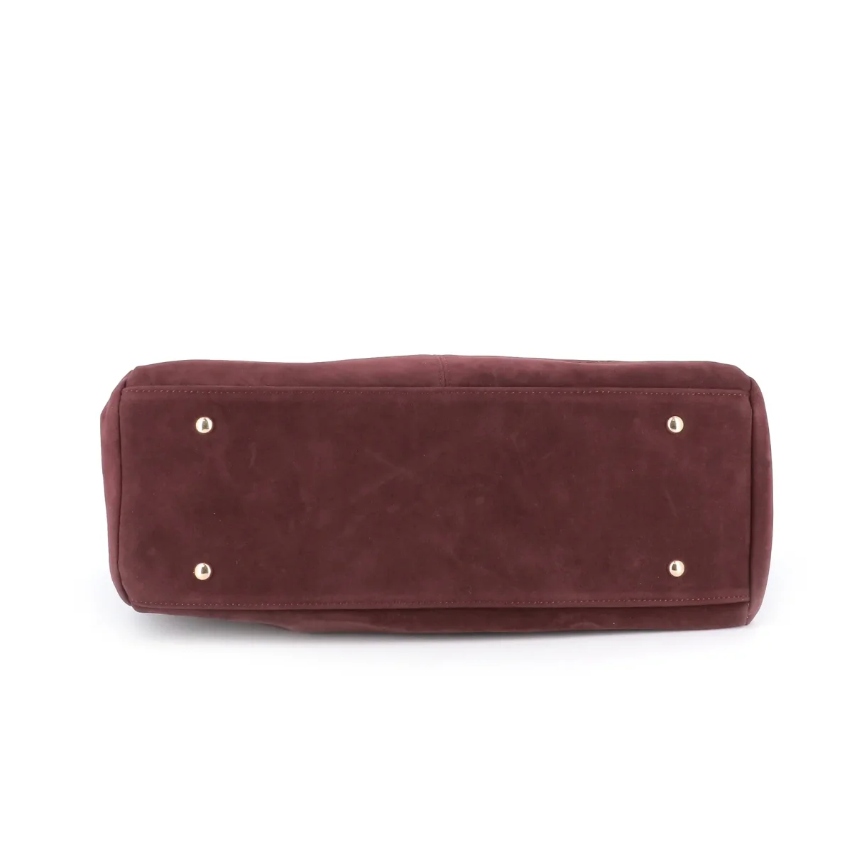 Sac Cabas Bowling Lacet Suédé Bordeaux – Image 7