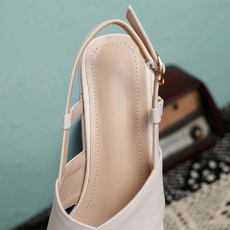 Sandales Vintage Années 50 Beige – Image 4