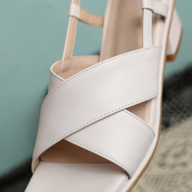 Sandales Vintage Années 50 Beige – Image 3